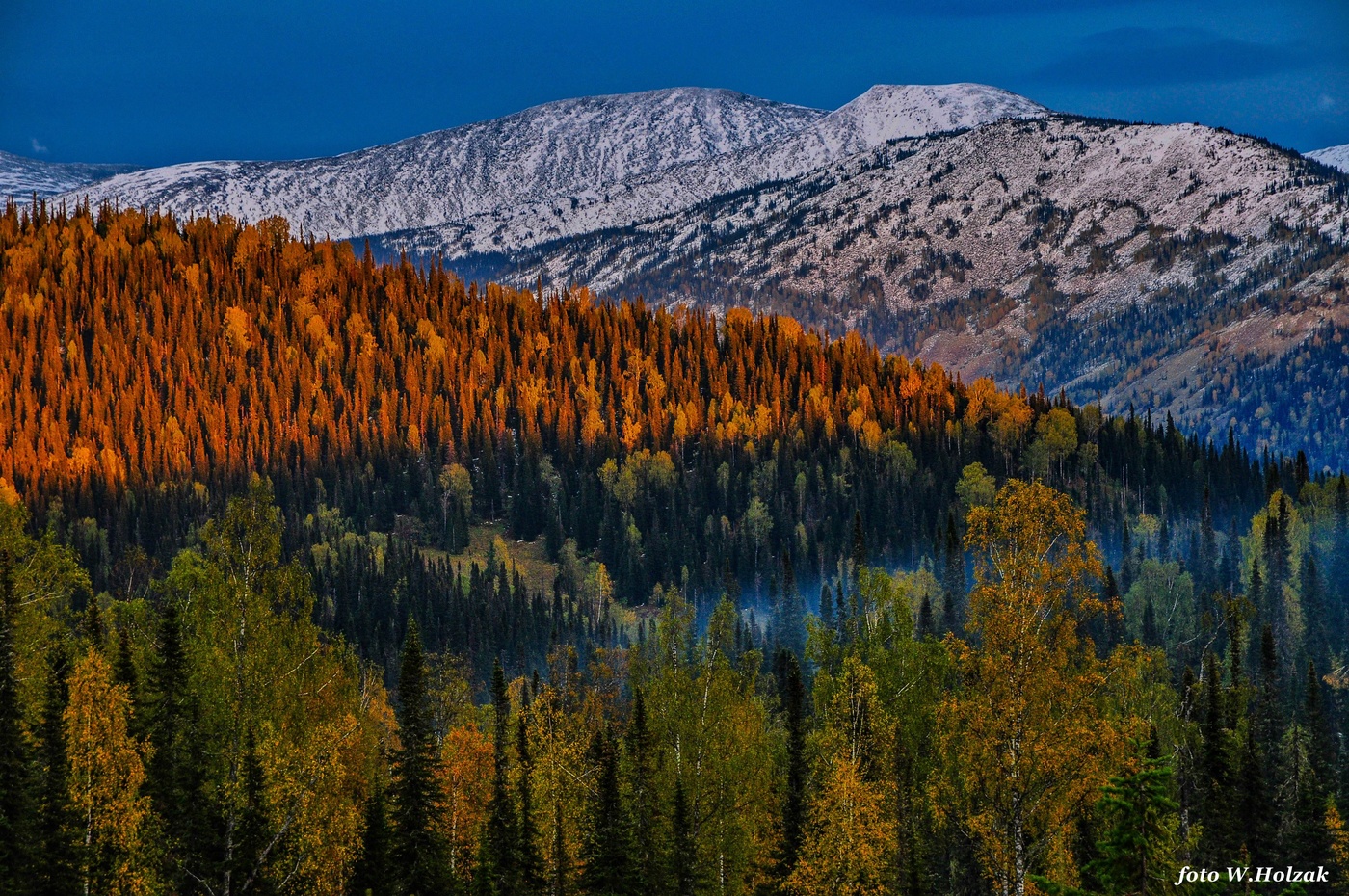 Осень горы закат