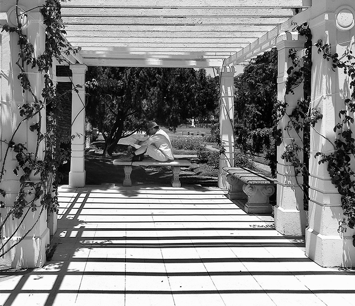 Жарким днем в беседке