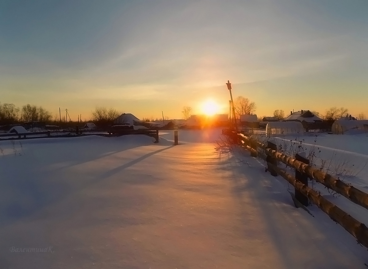 Деревенский закат