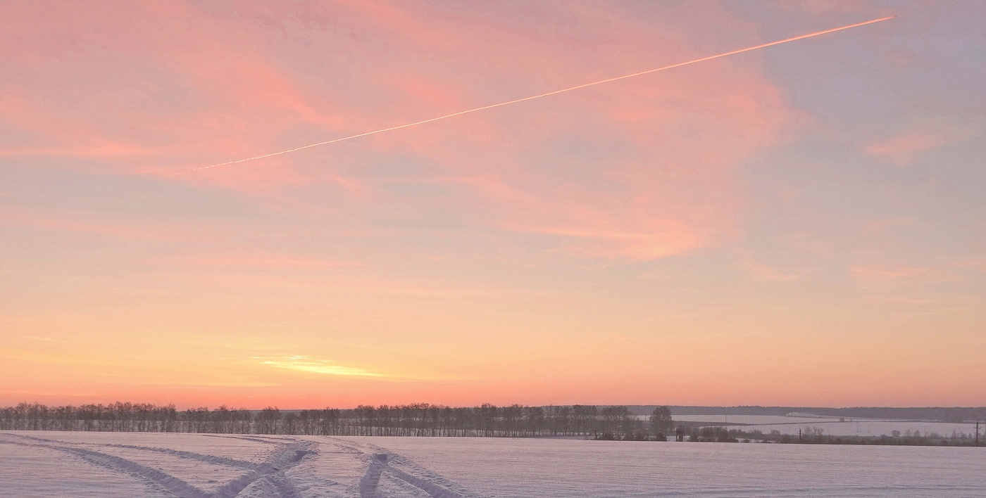 Панорама зимнего заката