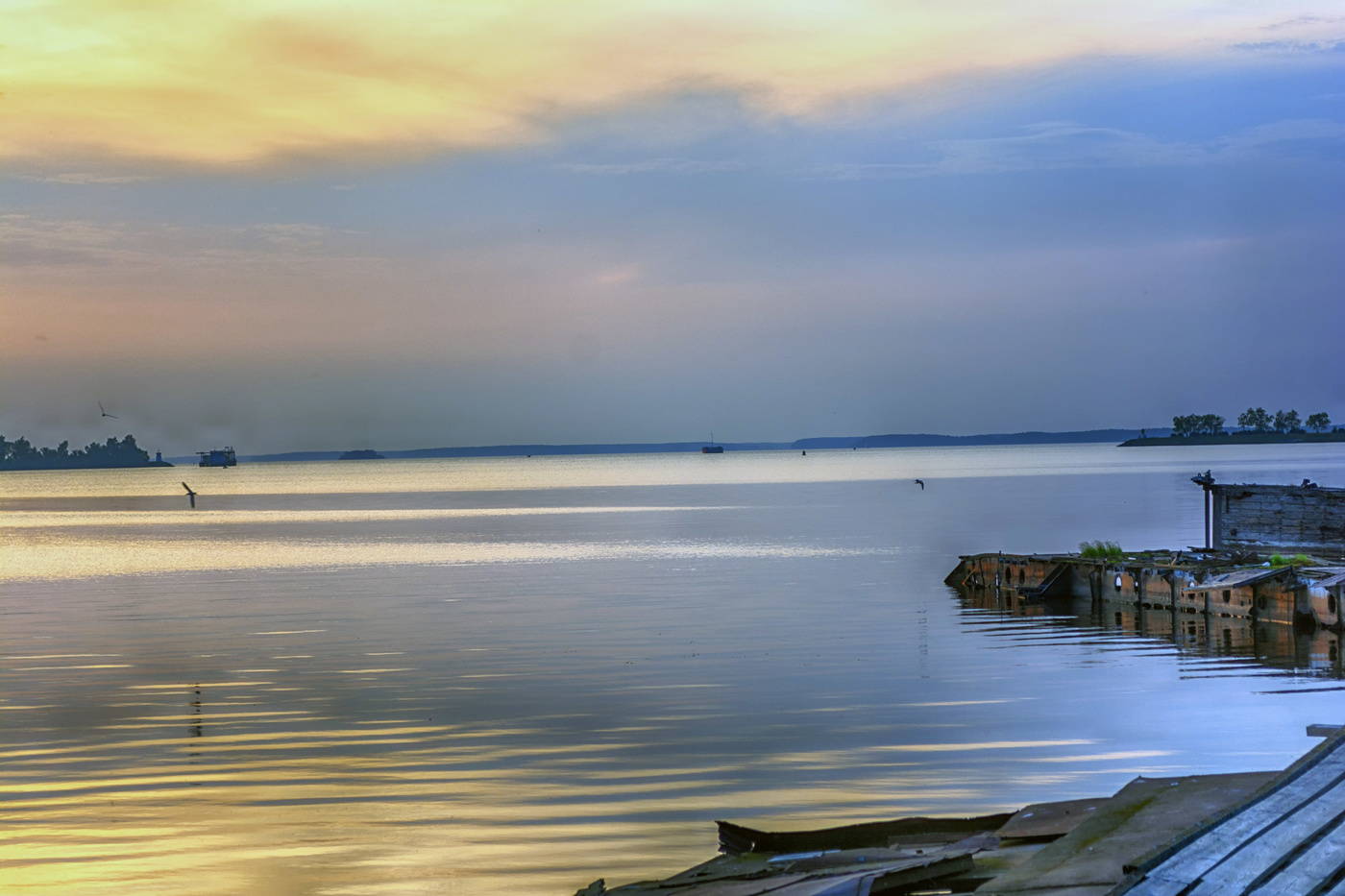 Волга закат.