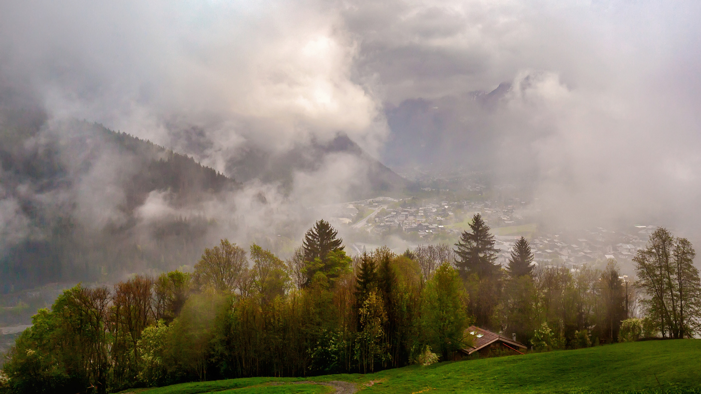 Вид на Шамони