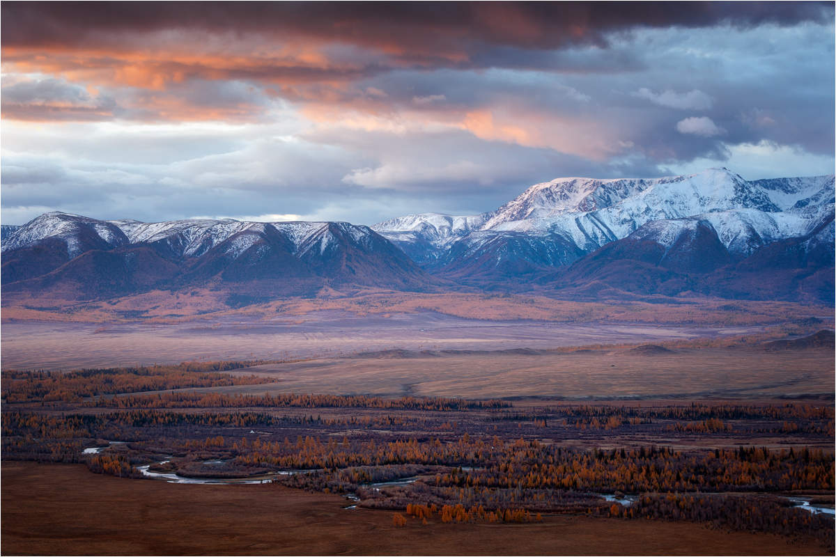 Рассвет в Курайской степи...