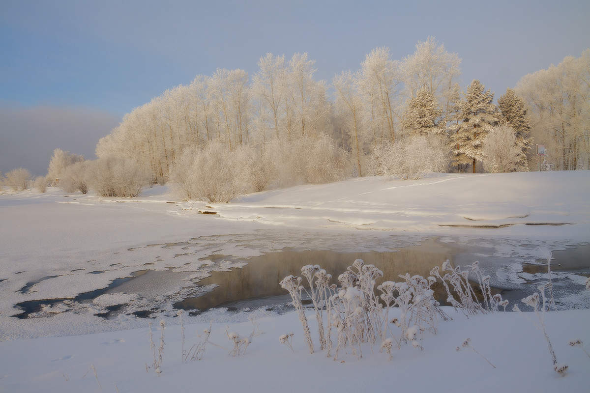 Зимняя протока Ангары