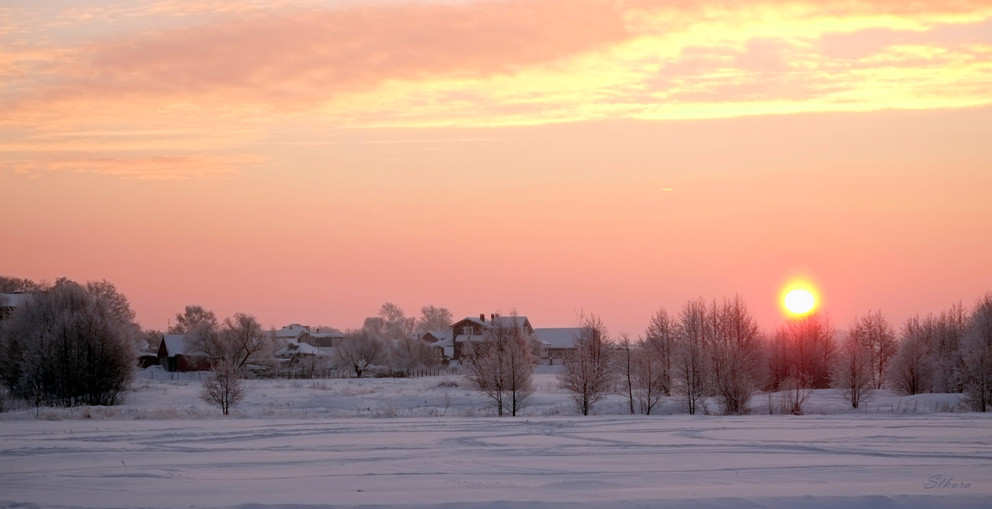 Зимний рассвет.