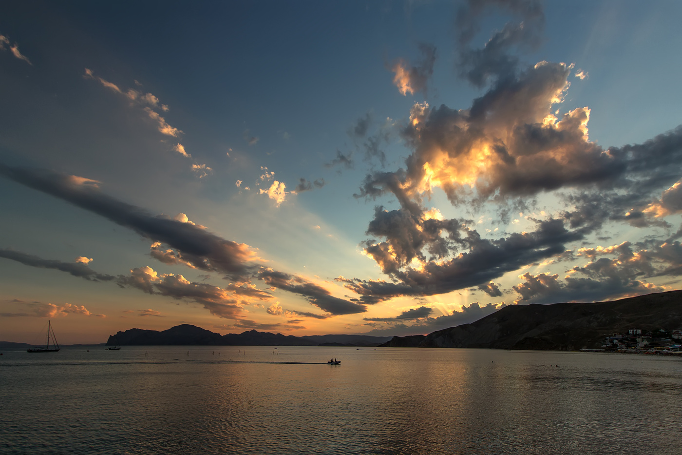 На закате...