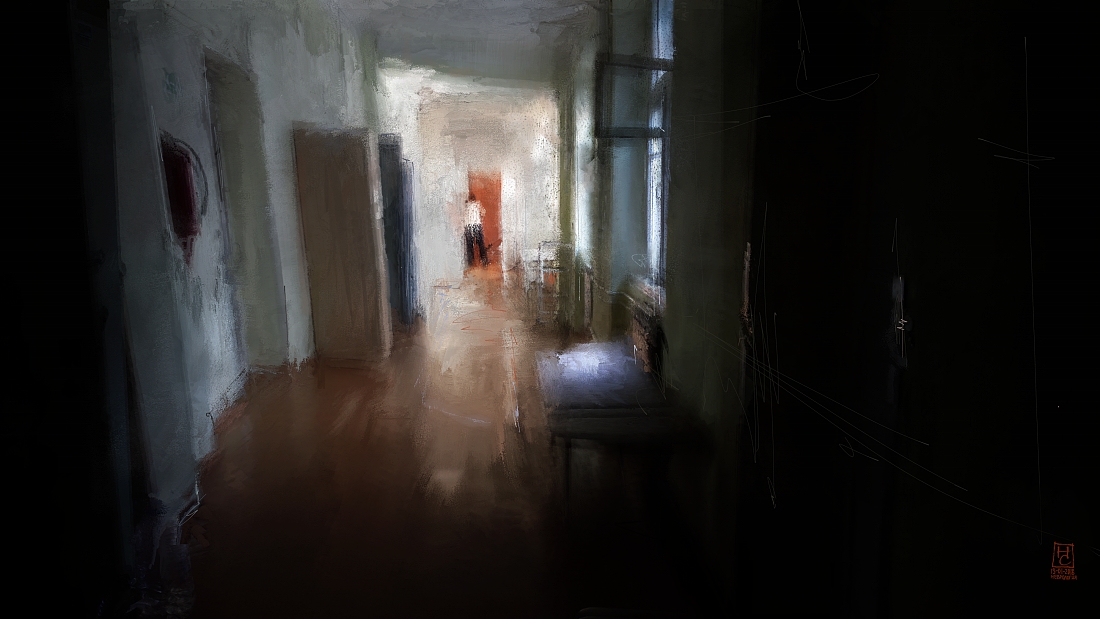 коридорами больничными