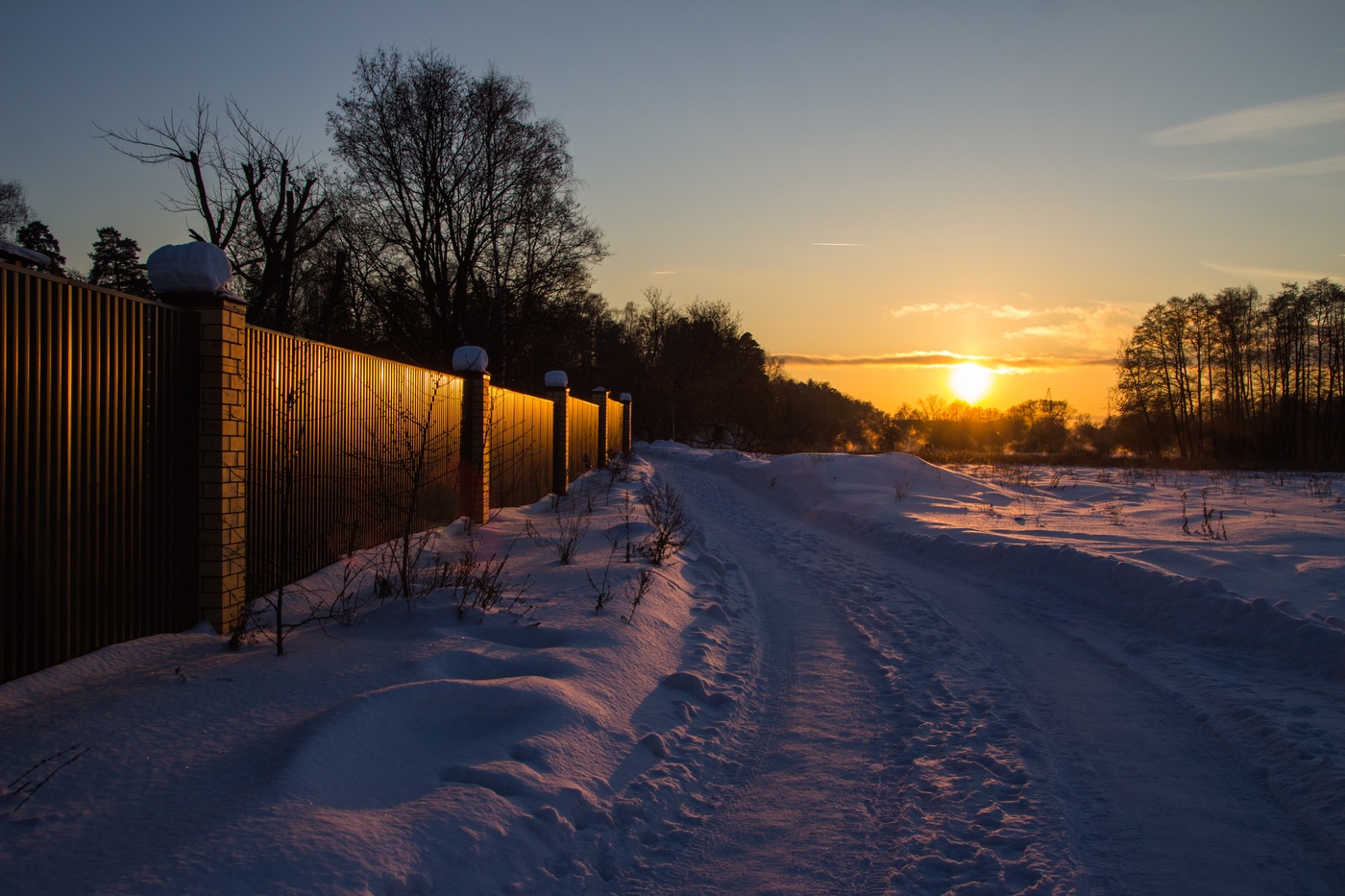 Закат в январе