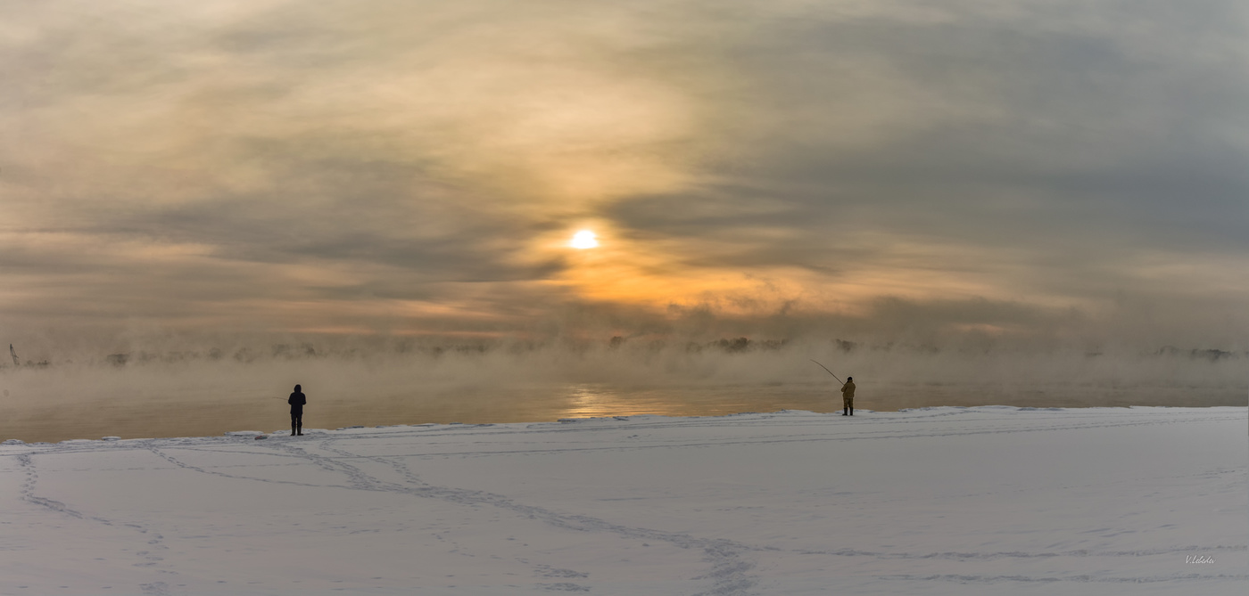 на рассвете