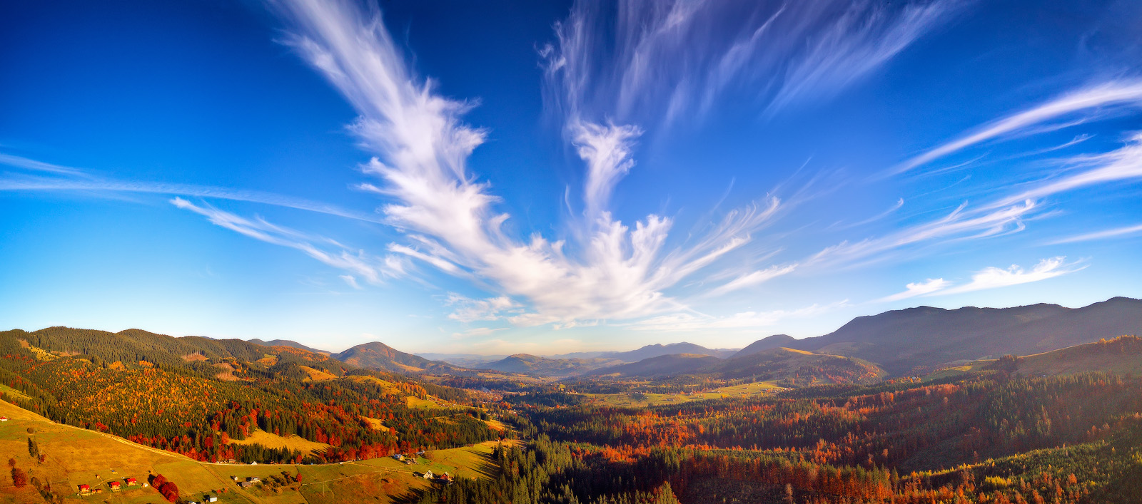 Вечер по дороге в Верховину