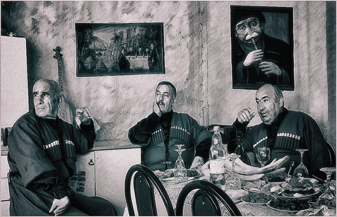 Грузинское застолье...