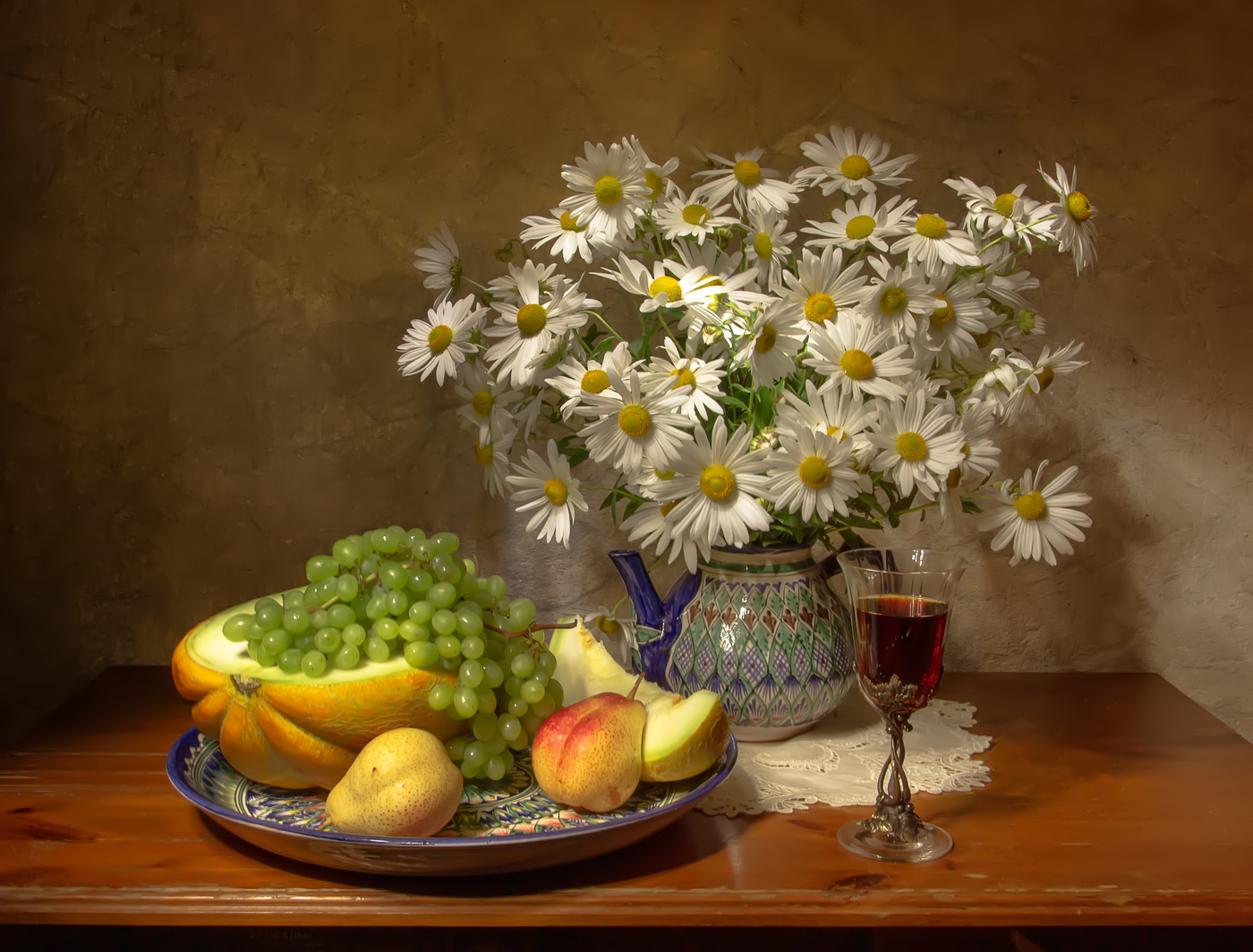 С ромашками...