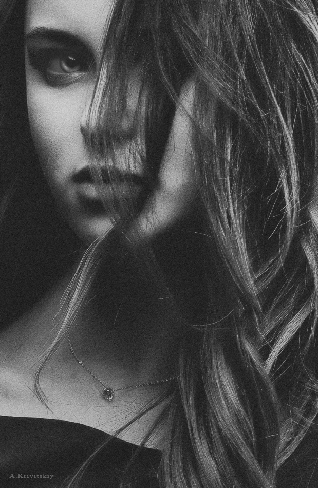 Portrait of a fashion model. Portrait studio A. Krivitsky.