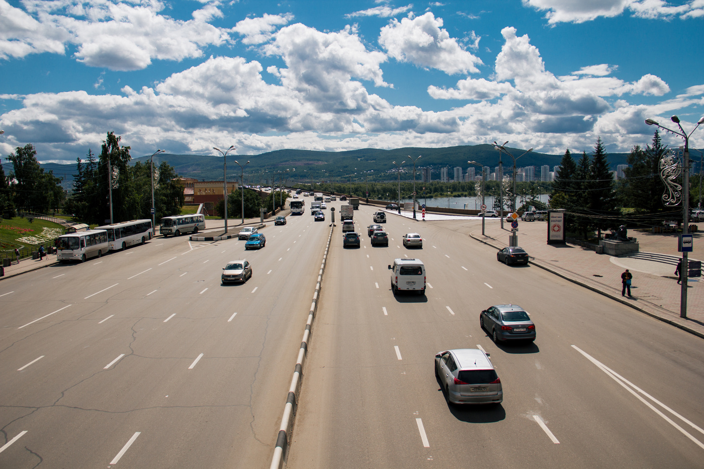Красноярск вид на Комунальный мост