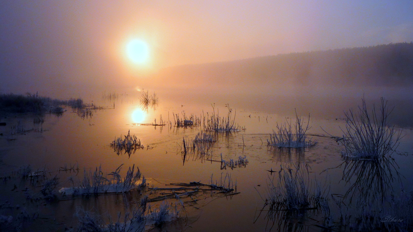 Морозное утро осени.