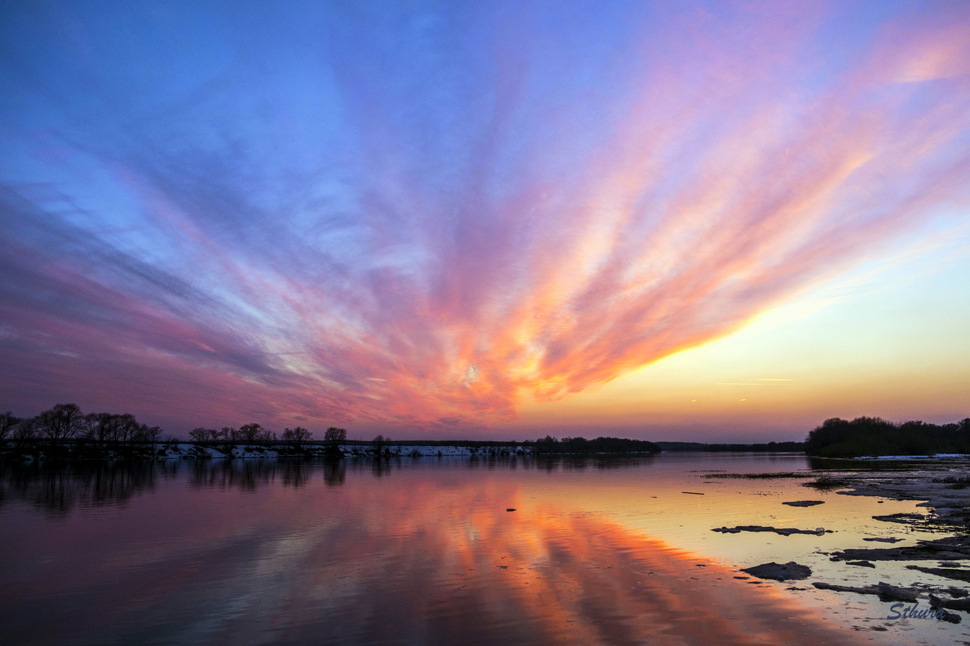 Облака после заката.