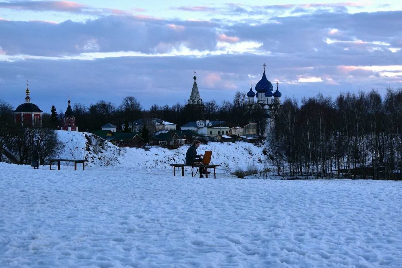 Мартовский пленэр в Суздале.