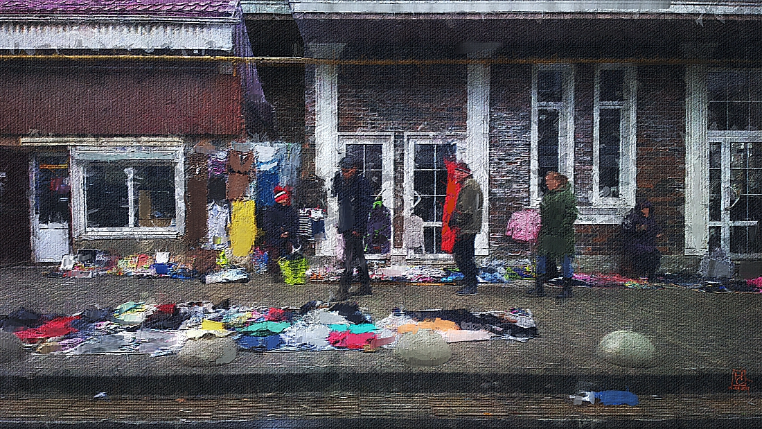 блошиный рынок. конец дня