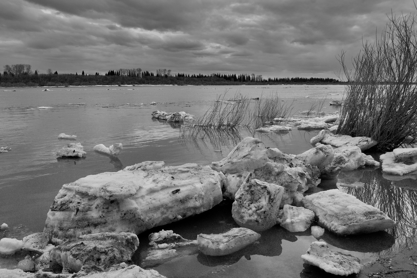 После ледохода.