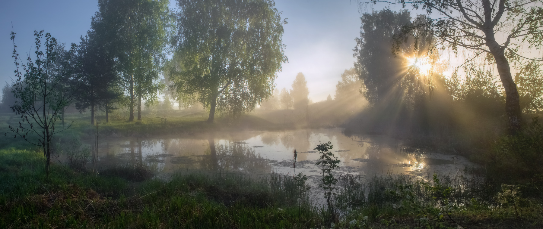 Утром близ деревни Б.Холм
