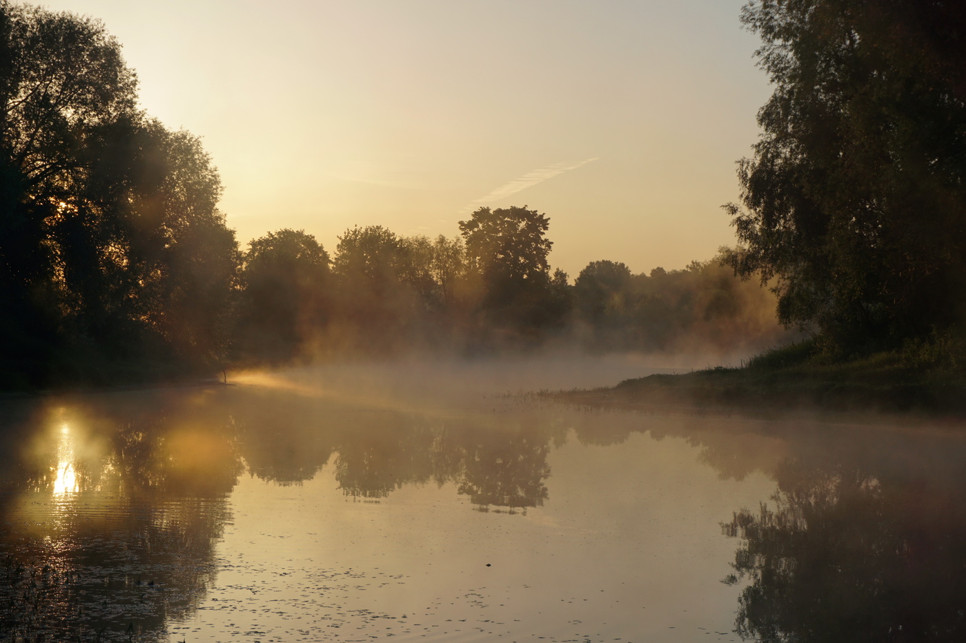 Утро на озере.