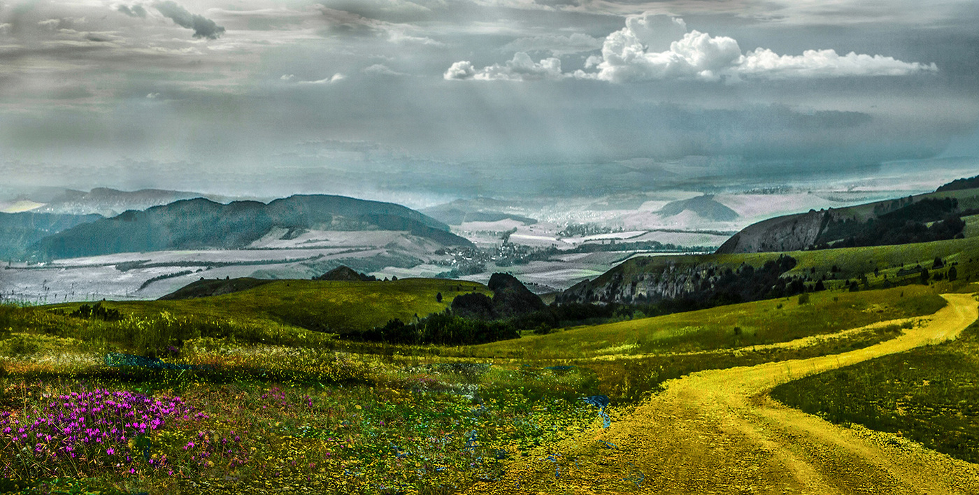 На закате дня.