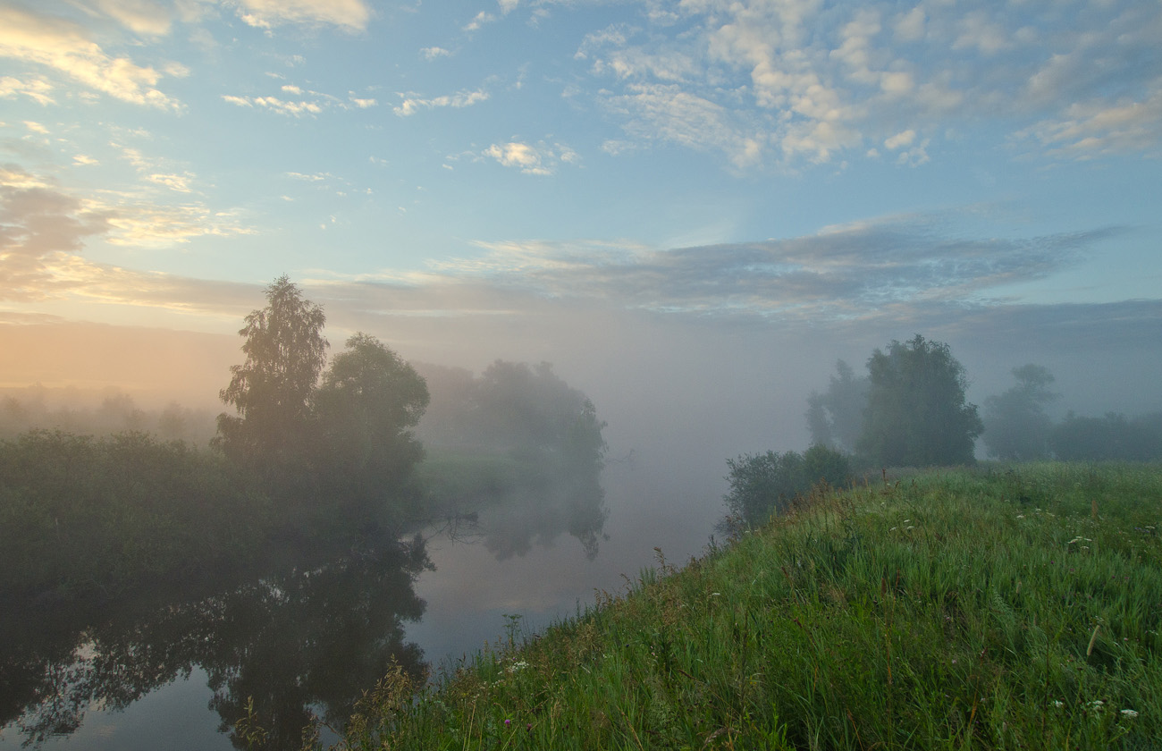 Зелёные берега июля