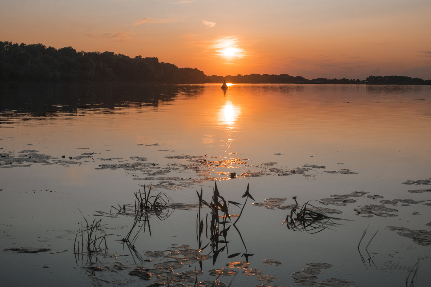 Закат на Оке.