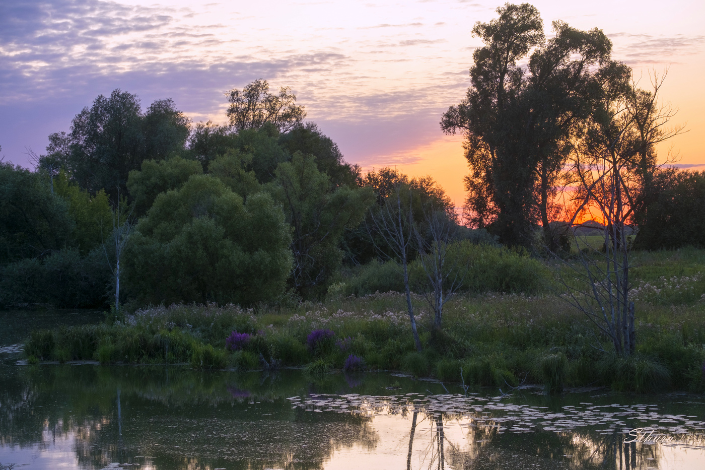 Солнце село.