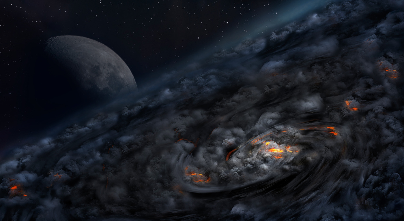 Смерч на планете Гл-изе 581...