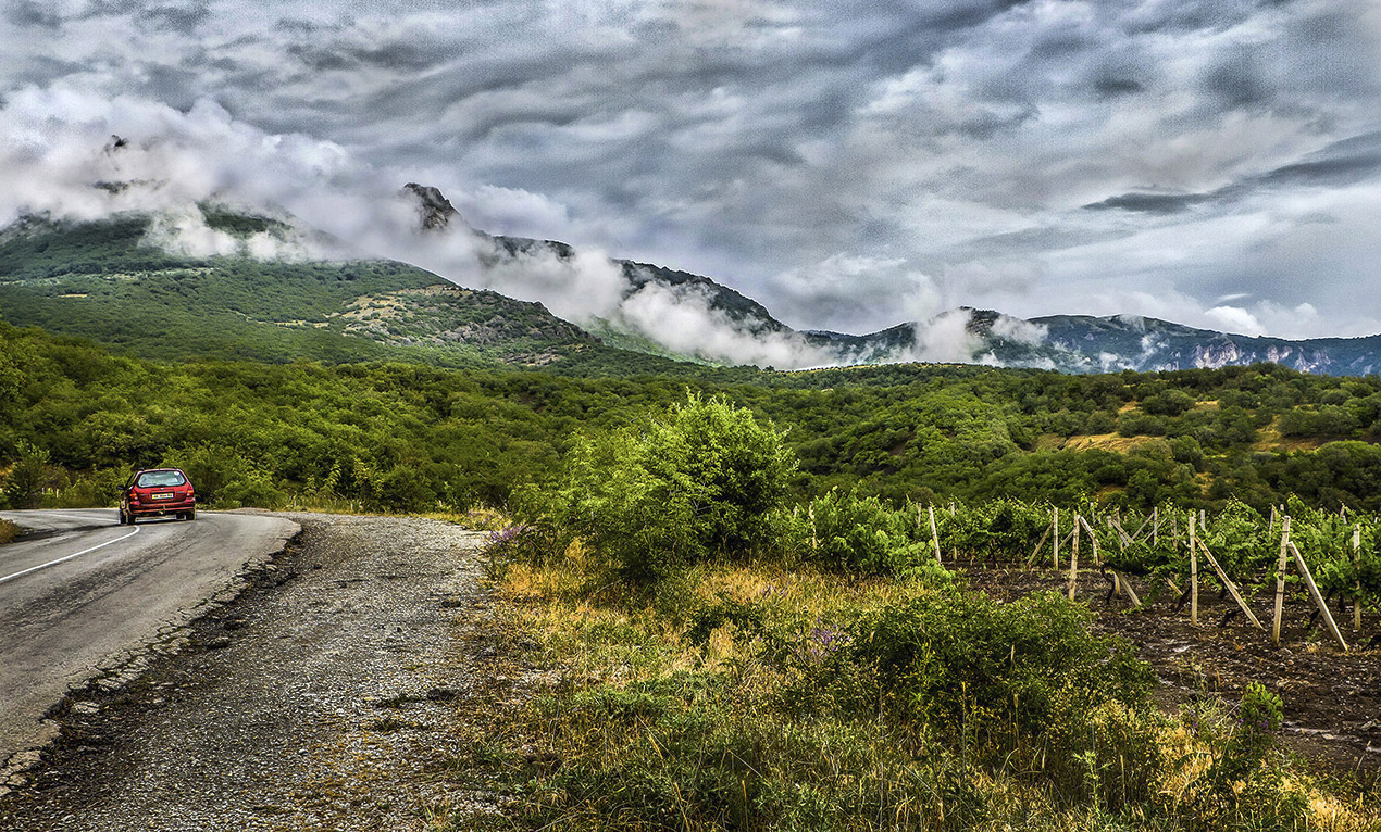 Дорога на Лучистое.