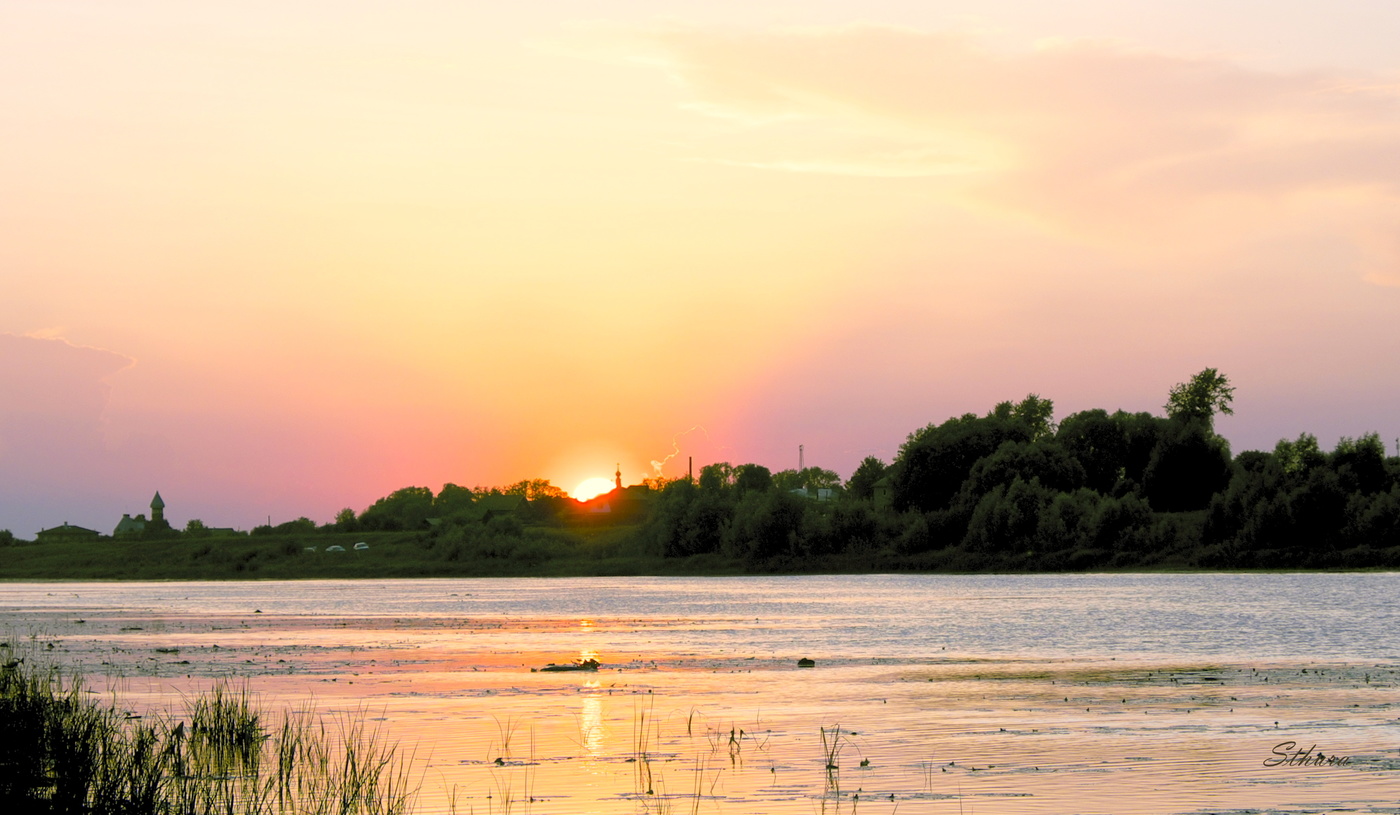 Красивый закат.