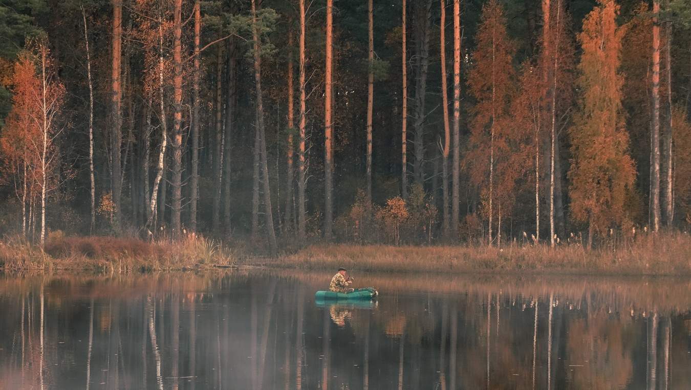 В тихий вечер на рыбалке