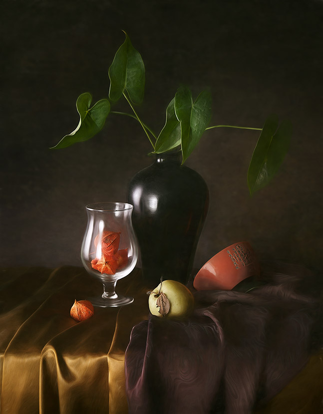 антуриум и физалисы