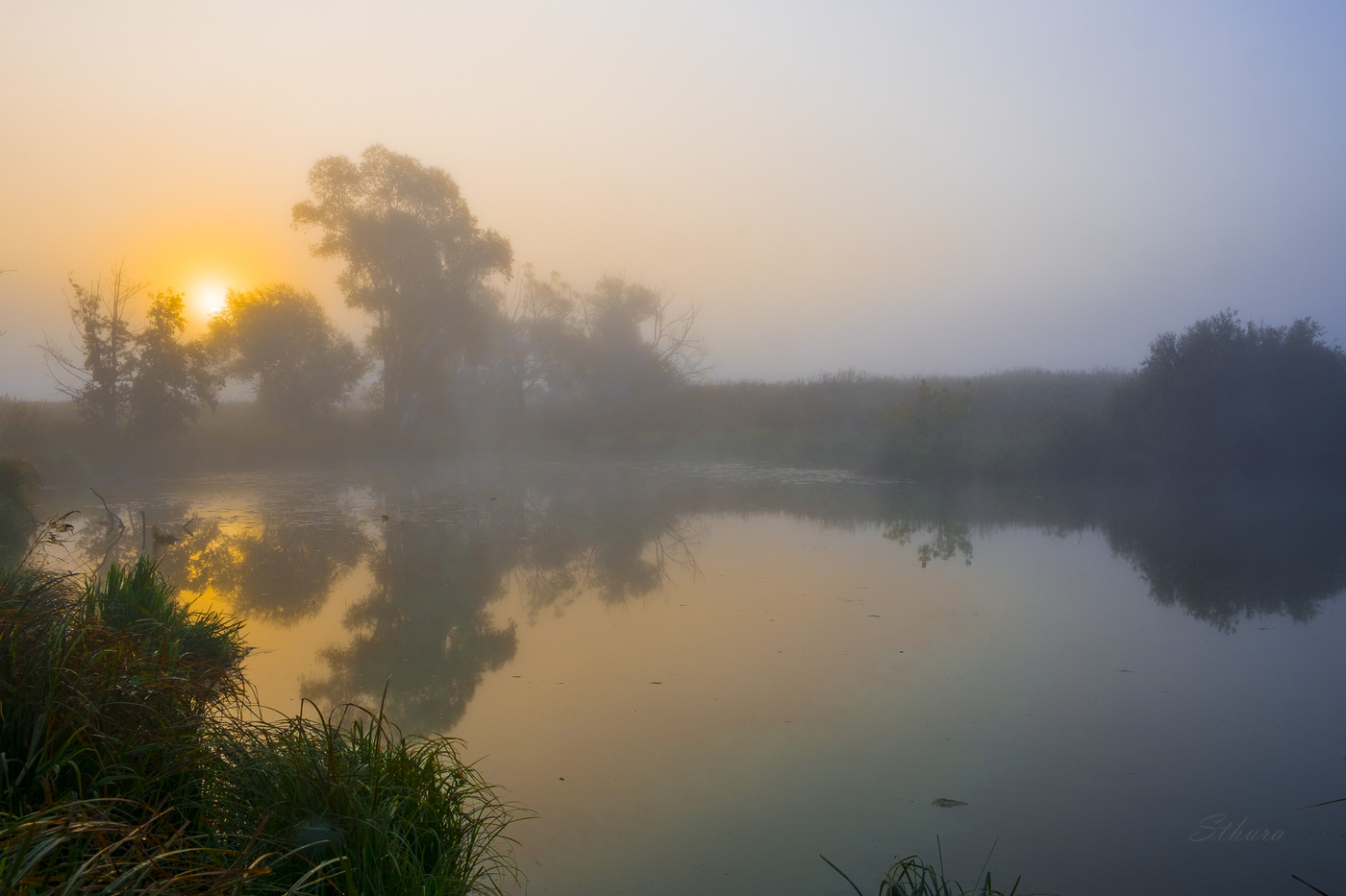 Туманным утром.