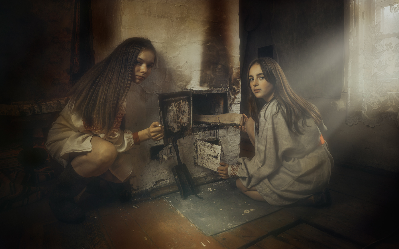 вчера.. у печки..