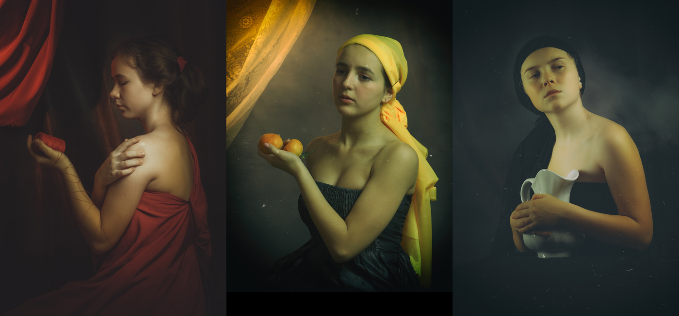 разноцветные портреты ..