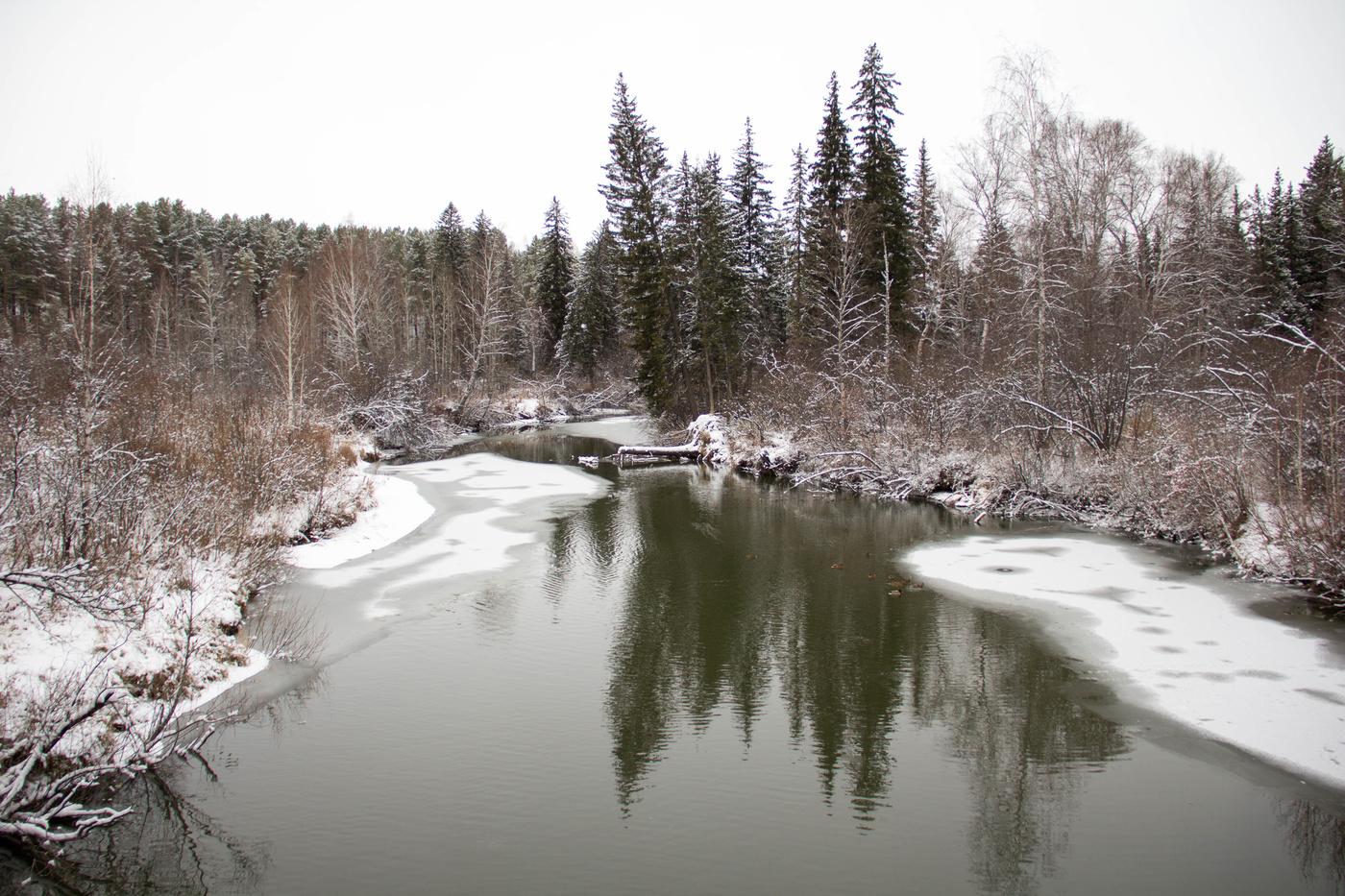 Зима пришла в конце Октября.