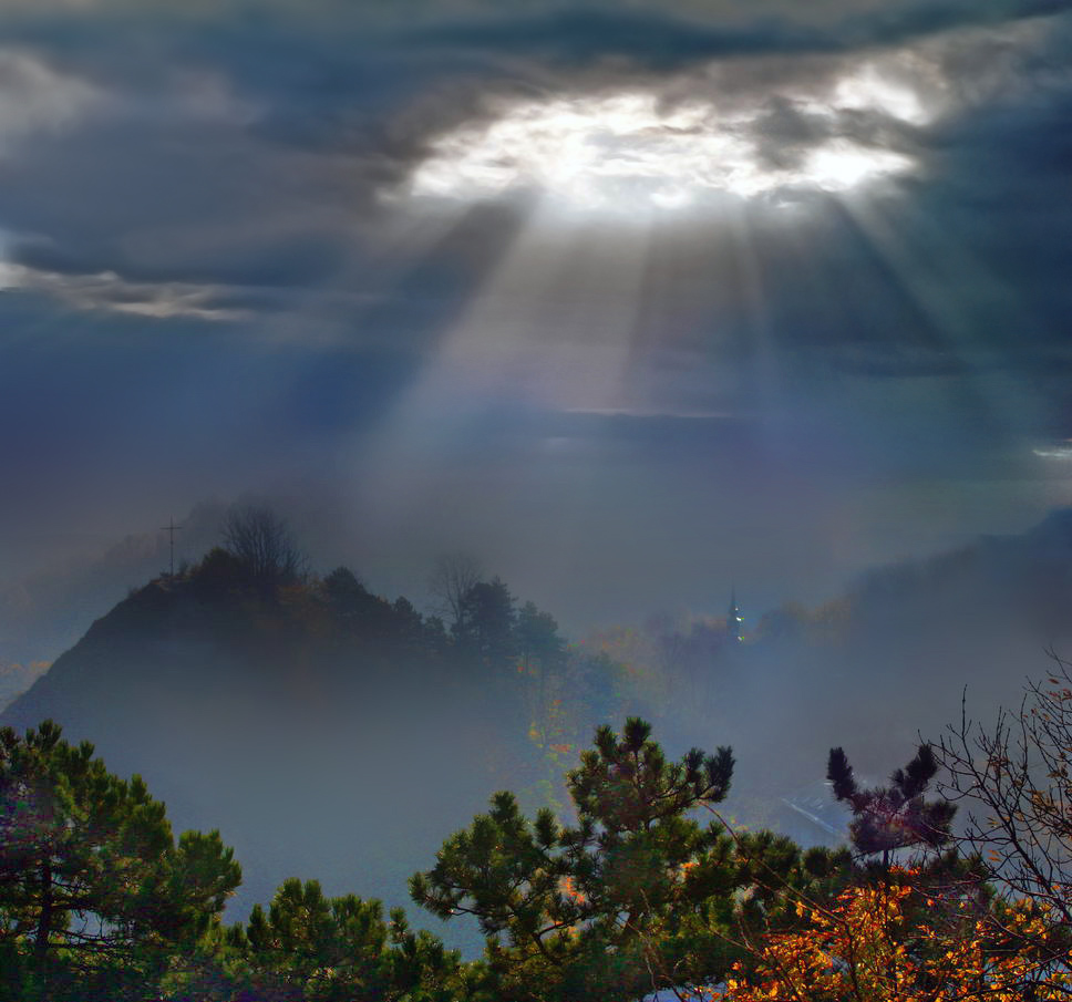 Туманное утро под Замковой горой