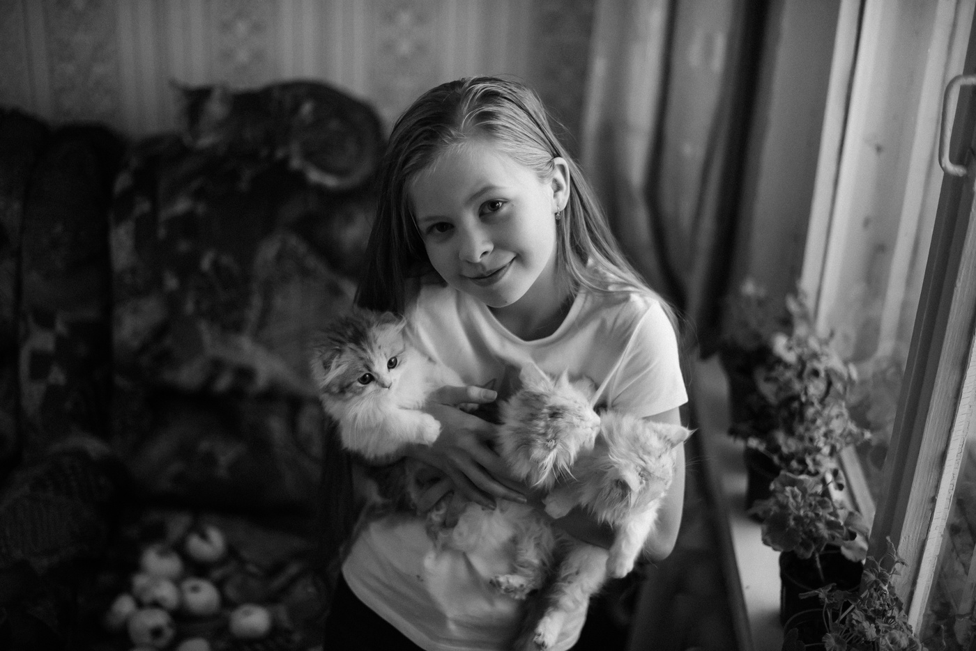 С котёночком