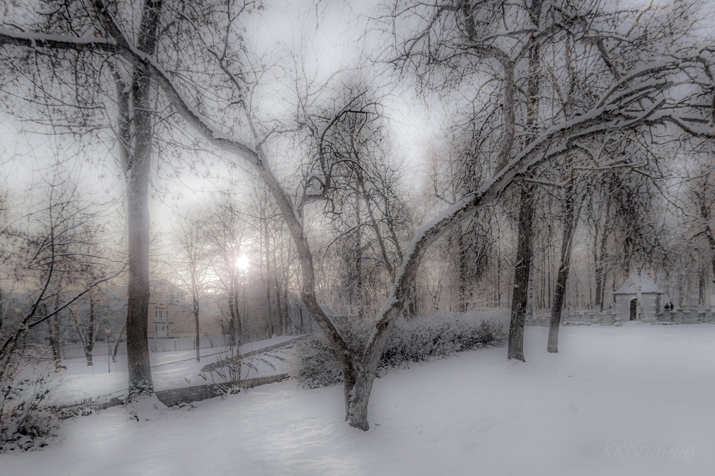 Морозный день.