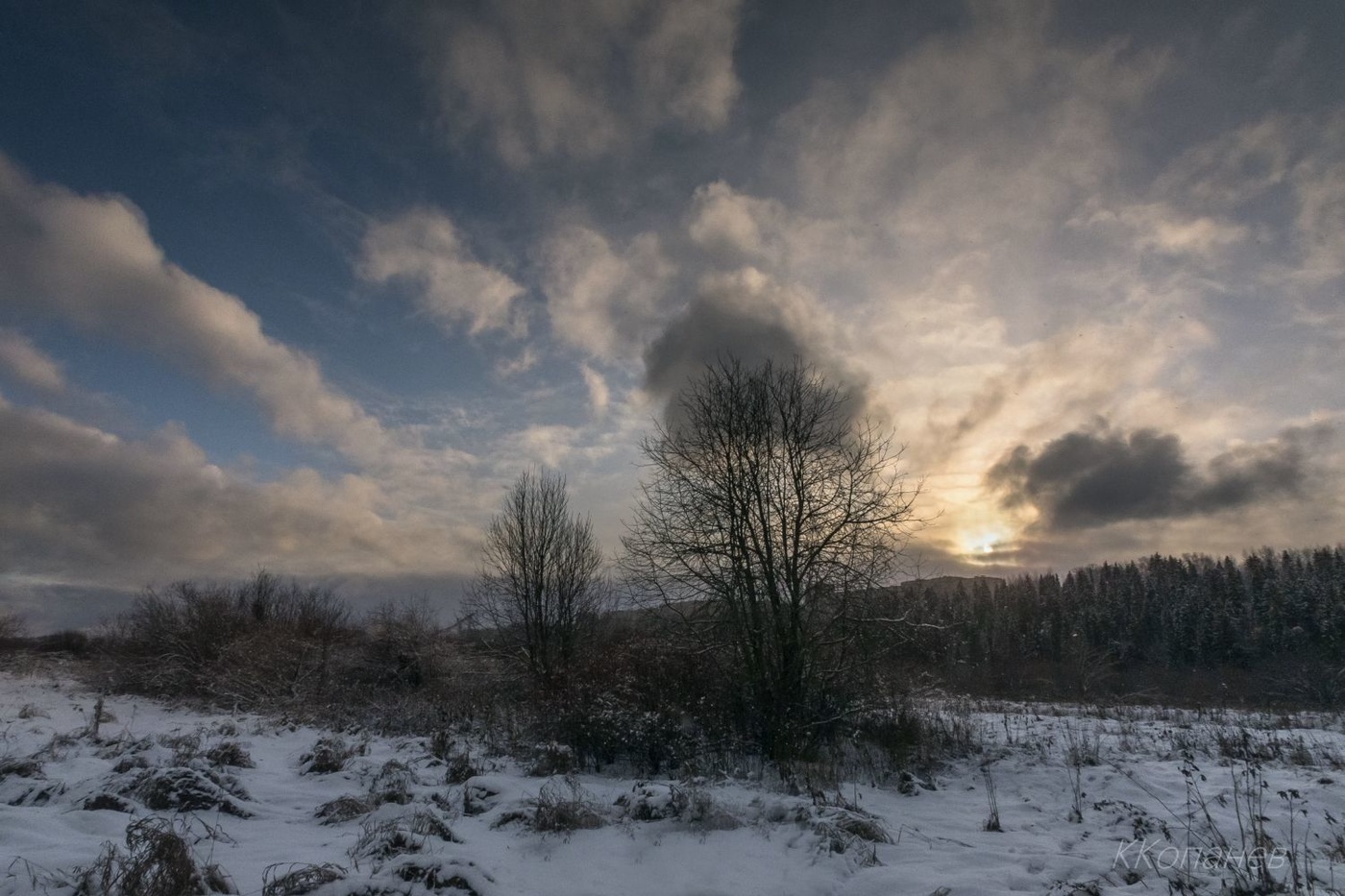 Вечернее небо ноября