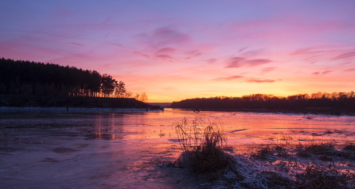 После заката.