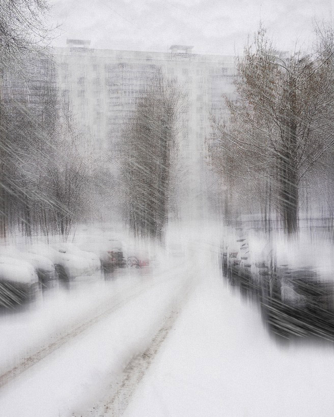 метель в городе