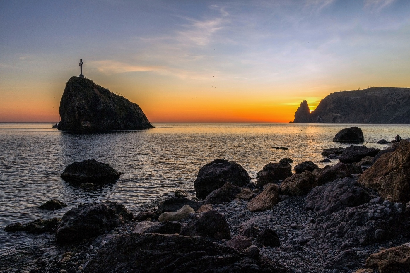 Георгиевская скала, мыс Фиолент, вечер