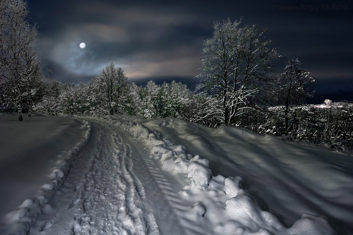 Лунная соната, в исполнении сугробов...