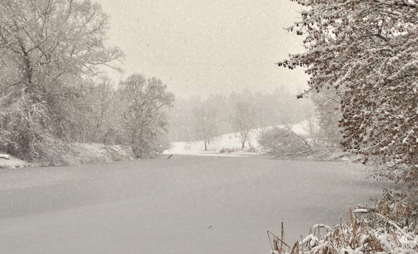 Уже не ждали, а снег пошёл