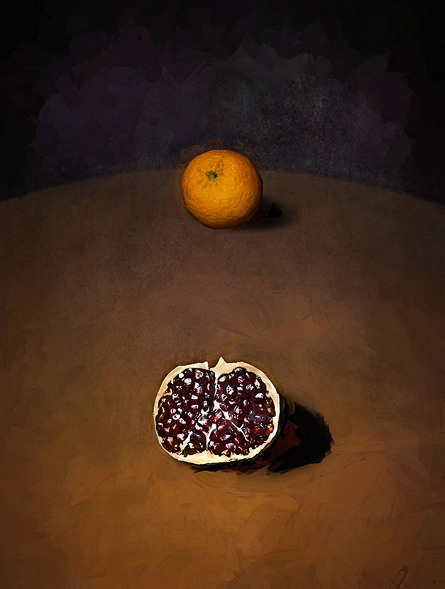 гранат и мандарин