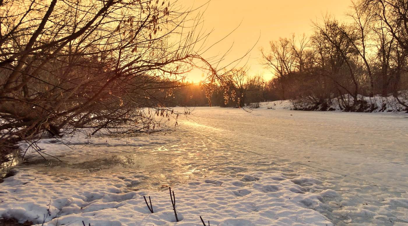 К вечеру подтаял снег