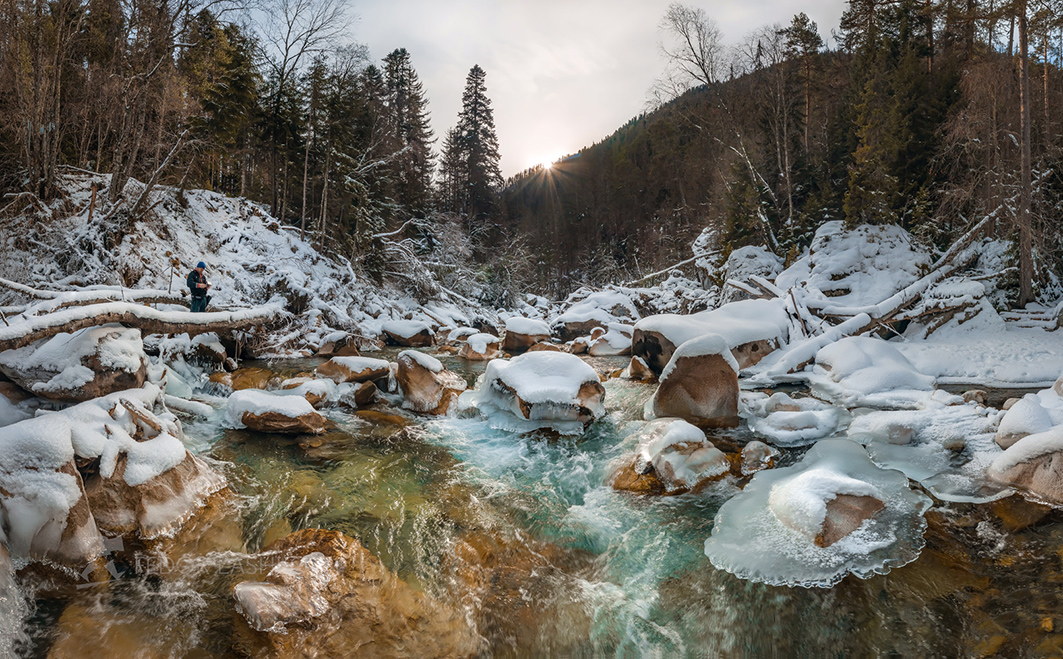 Зимняя река Гоначхир